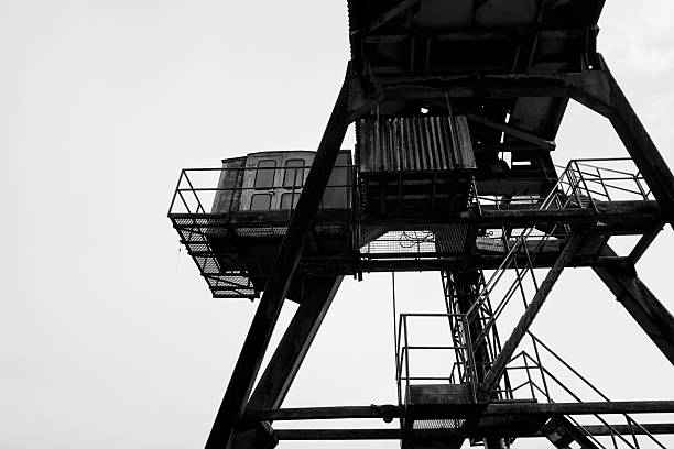 istock Low-angle image of a crane in the harbor 2238744484