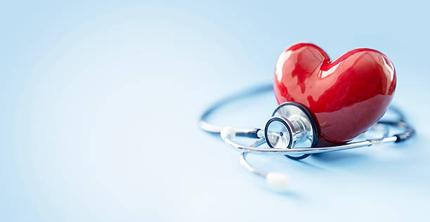 istock Stethoscope and red heart background with copy space 2238746894