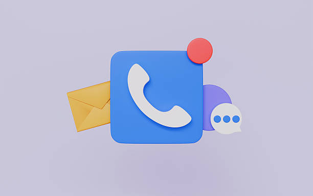 istock Phone with chat and mail icon, Phone ringing icon, Incoming call notification, Call center service concept 2238750656