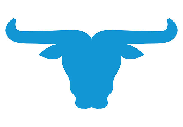Simple Minimalist Angus Cow Bull Buffalo Longhorn Bison Head Silhouette Symbol Illustration Vector