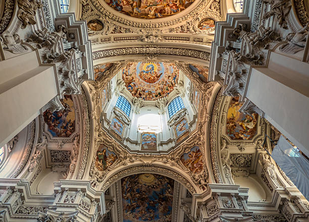 Passau, Bavaria, Germany: interior of the baroque St. Stephan cathedral (Dom)