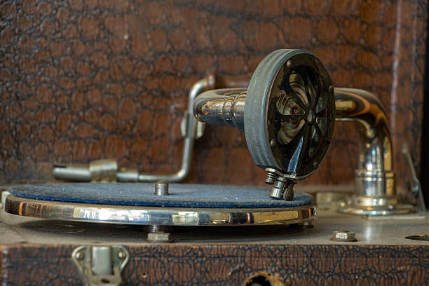istock Close-up view of a gramophone in a open box 2238759489