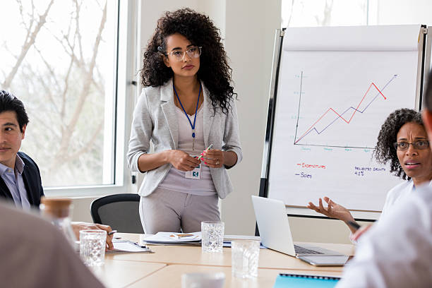 istock Diverse business professionals engaged in a dynamic team meeting discussing project strategy. 2238761449