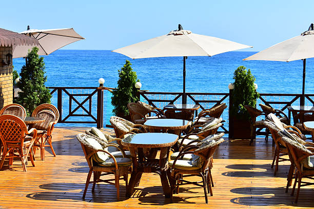istock Cafe near the sea 2238764863