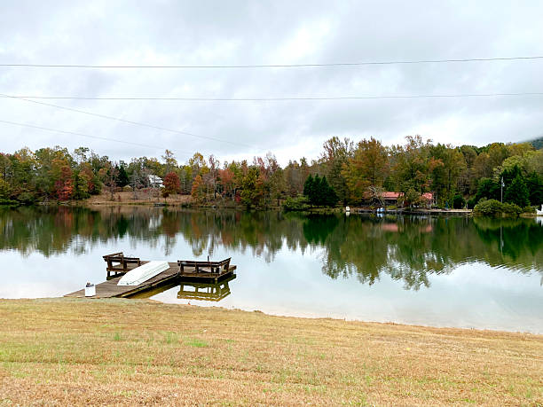 istock Dock on Lake with Autumn Reflections 2238769619