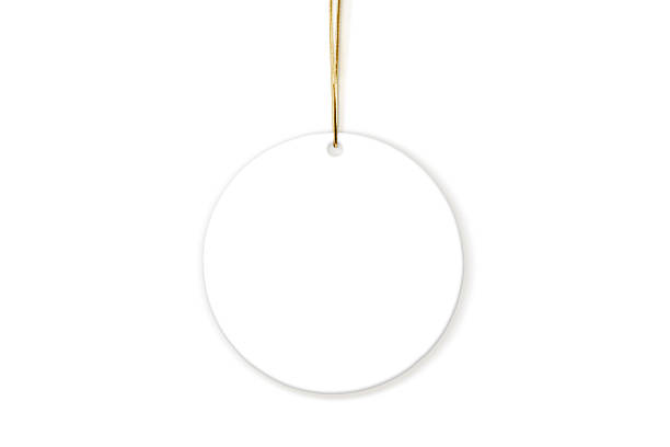 istock Round Ornament Mockup On White Background - Flat Lay 2238773420