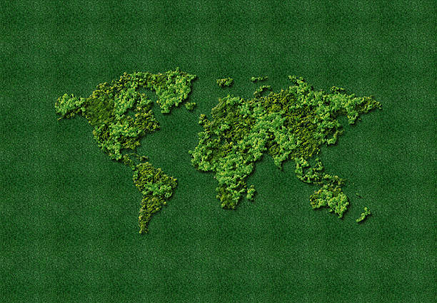 istock World Map Green Planet. Earth Day or Environment day Concept. 2238773638