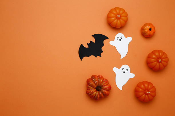 istock Halloween decoration pumpkins bats ghosts spooky festive atmosphere 2238774227