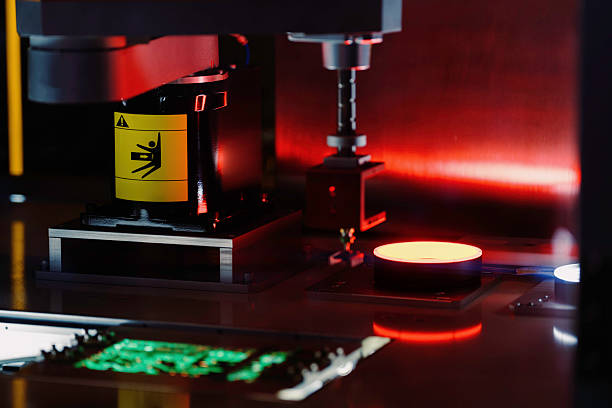 robot arm working in factory