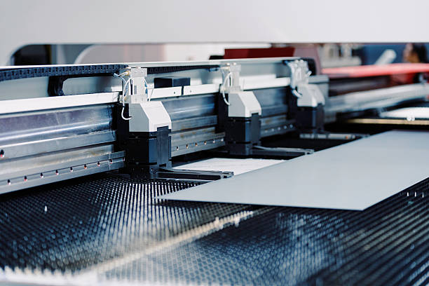 istock The laser cutting machine in the factory is working. 2238778443