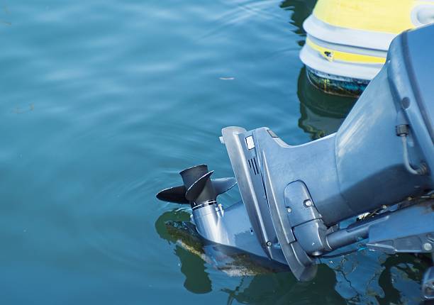istock Detail of outboard engine. outboard engine on my boat 2238778726