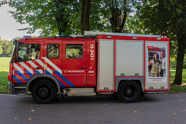 Fire Department Truck In The Oosterpark Park At Amsterdam The Netherlands 22 september 2025