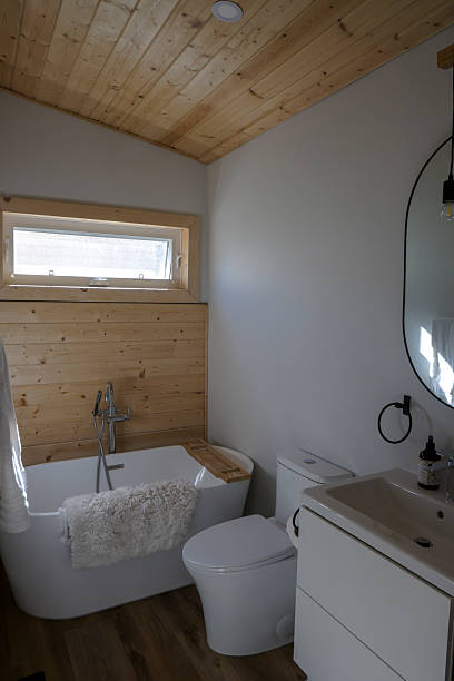 istock Inside of luxury cabin bathroom 2238801144