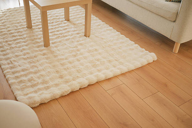 istock Cozy living room with rug and table 2238805952