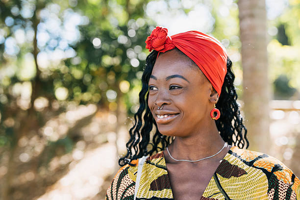 istock African woman with stylish headwrap 2238816271