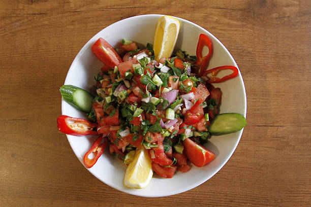 istock Traditional Mediterranean Shepherd's Salad in White Plate 2238818090
