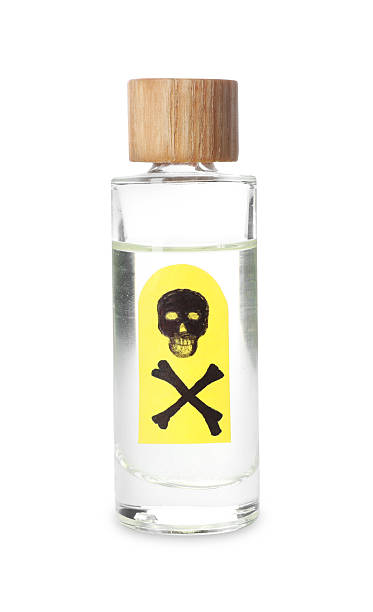istock Bottle of poison with warning sign isolated on white 2238834929