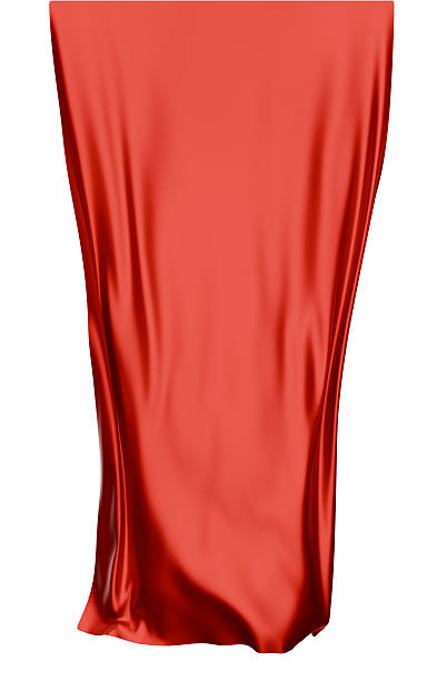 istock red silky satin draped curtain cloth, on white background 2238839129
