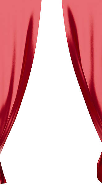 istock red silky satin draped curtain cloth, on white background 2238839231