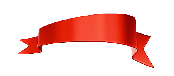 3d silky banner ribbon on white background