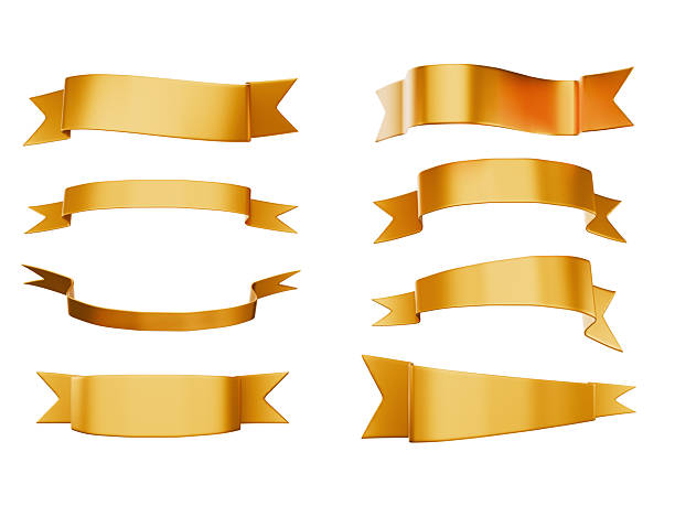 istock 3d silky banner ribbons on white background 2238840726