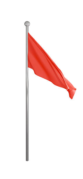 istock wrinkled red flag flying, white background 2238855062