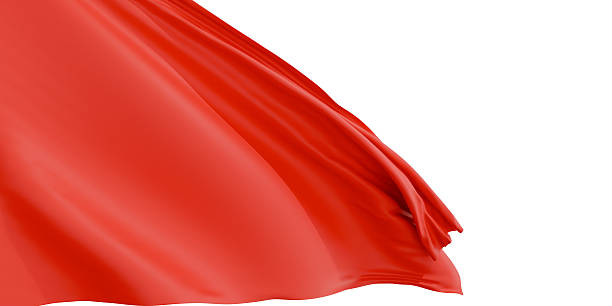 istock wrinkled red flag flying, white background 2238855064