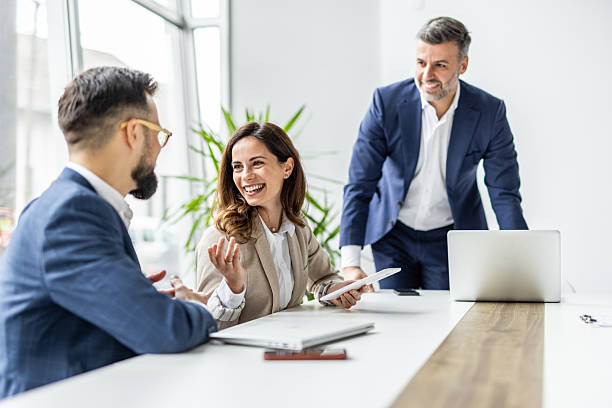 istock Business colleagues collaborating on a project during a corporate meeting 2238856883