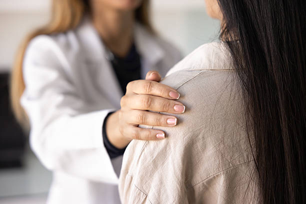 istock Female doc giving hope, support, calming patient with concerning diagnosis 2238857096