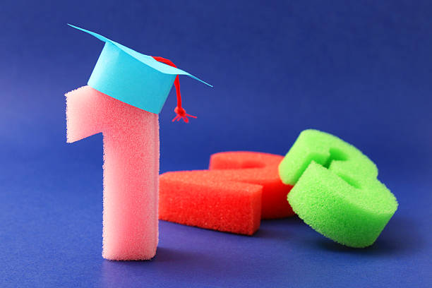 istock Number one with a graduate hat next to numbers two and three 2238859376