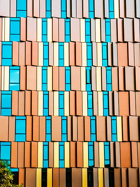 An Abstract Close-up of the Melbourne Connect Building Cladding Facade.