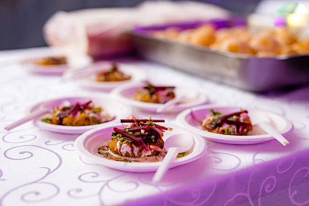 Authentic Indian food and snacks close up