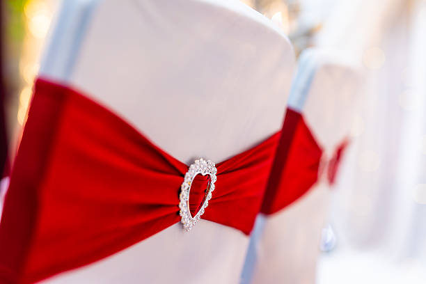 wedding detail (closeup of beautiful wedding decorated on beach wedding setup)