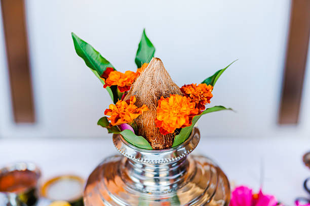 istock Indian traditional wedding ceremony ritual items close up 2238881051