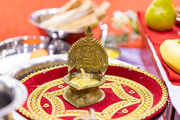 istock Indian traditional wedding ceremony ritual items close up 2238882952