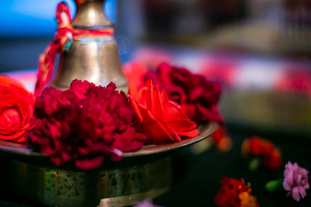 istock Indian traditional wedding ceremony ritual items close up 2238883804
