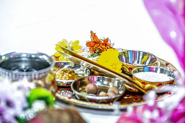 istock Indian traditional wedding ceremony ritual items close up 2238883810