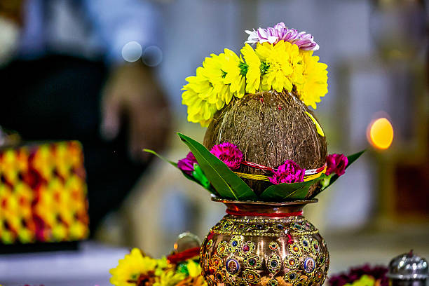 istock Indian traditional wedding ceremony ritual items close up 2238883871