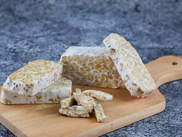 istock Sliced of Tempeh or tempe on isolated background 2238890494