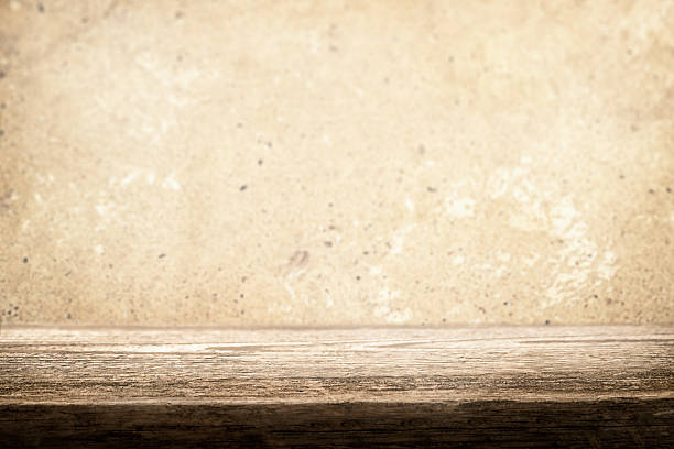 istock empty beautiful wooden tabletop and a blurry beige background 2238893088