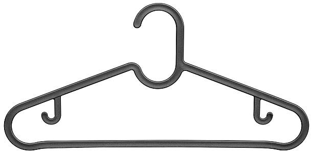 istock Black plastic clothes hanger isolated on white background with clipping path 2238893248