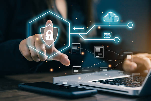 istock A businesswoman touches digital shield with cloud and server icons, representing data security, cloud computing, file protection, and safe information transfer in modern technology. 2238893872