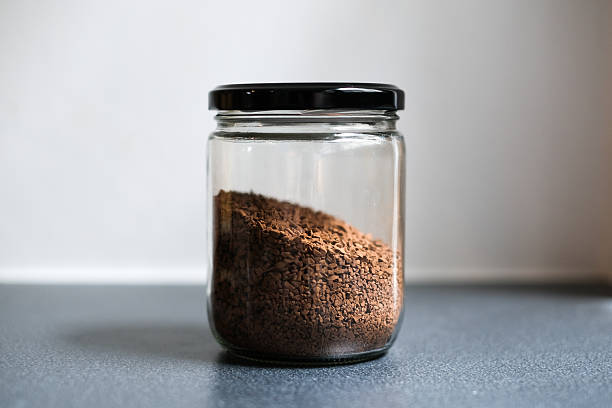 istock Instant coffee in jar with black lid. 2238898758