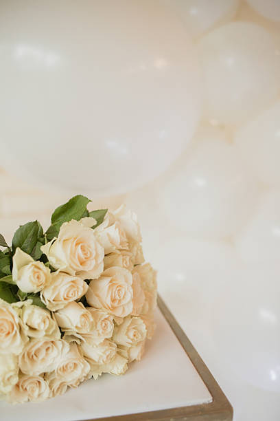 istock Elegant White Roses and Balloons 2238901714