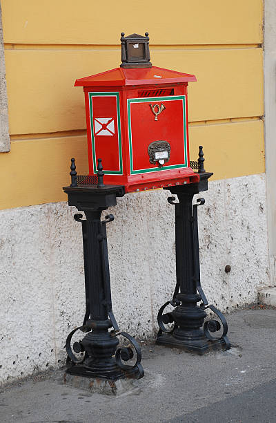 istock Old red mailbox in the Old Town in Budapest 2238902559