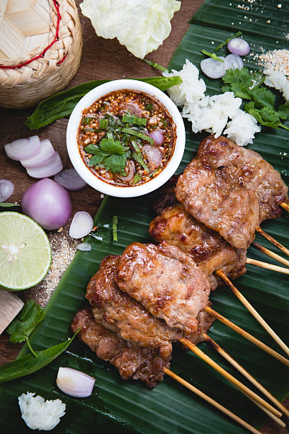 Barbecue pork Toast grill.