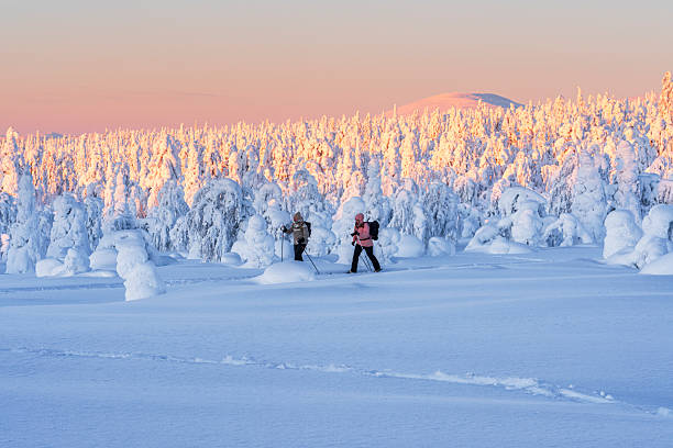 istock Couple cross country skiing in the wilderness, Finland 2238904607