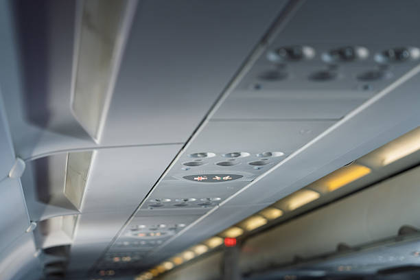 istock Details of the aircraft cabin ceiling features 2238906923