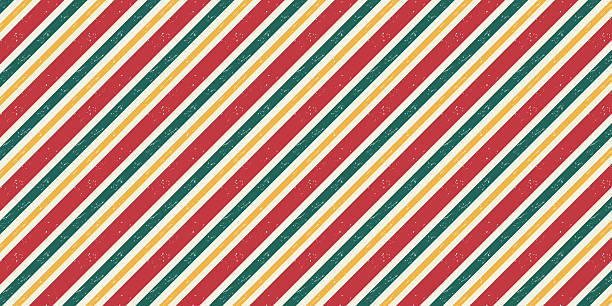 istock A vintage background with a striped pattern and festive colors for Christmas, New Year, and other holidays. Retro-style graphic texture for a greeting card. 2238907074