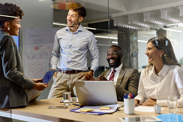 istock Diverse business team talking on a modern meeting in the office. 2238913228